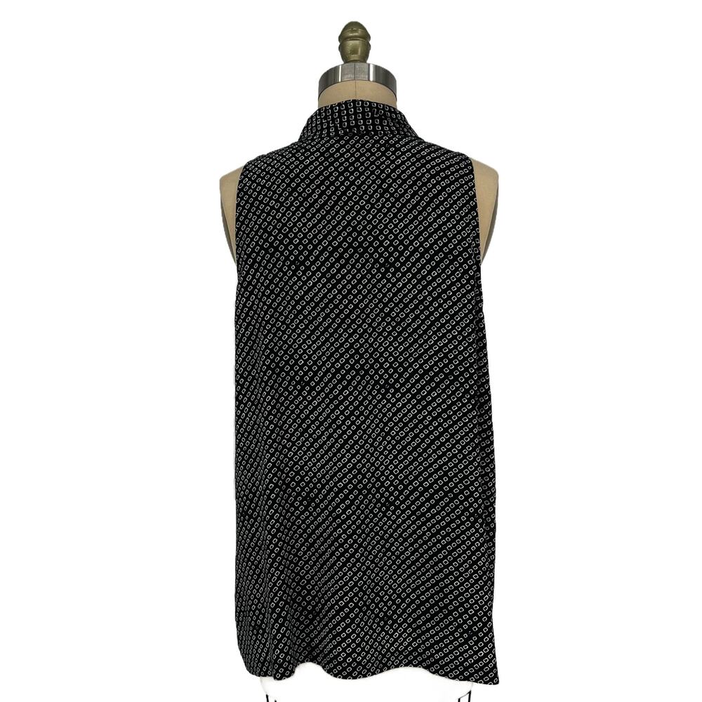 Theory x Neiman Marcus Silk Scarf Halter Top Navy Box Tile Print size Large - Picture 4 of 13